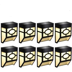 Solar Wall Lights Outdoor, 2 Modes Solar Led Waterproof Lighting for Deck